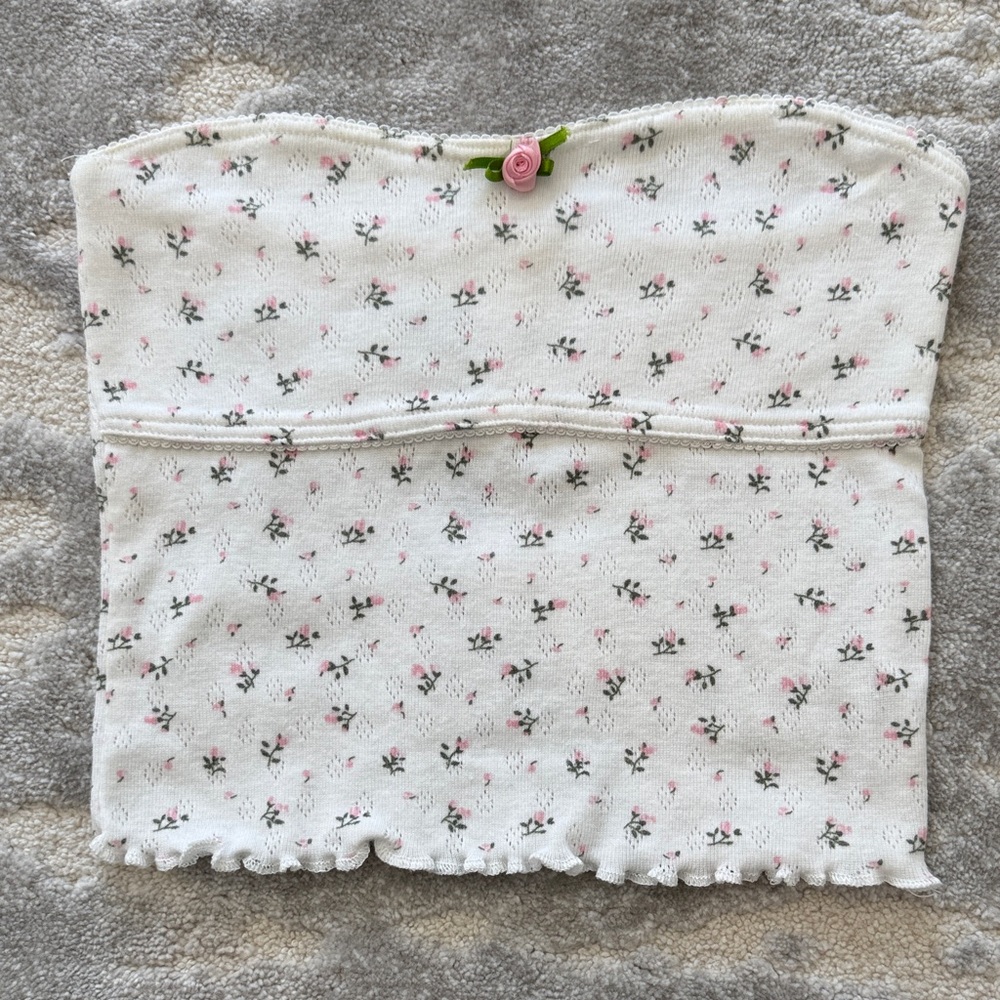 Katie J NYC Floral Camisole - White and Pink